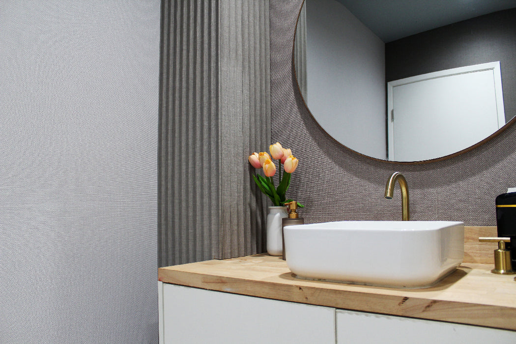 3 Wave Slat Panel - Gray Texture (J Collection)