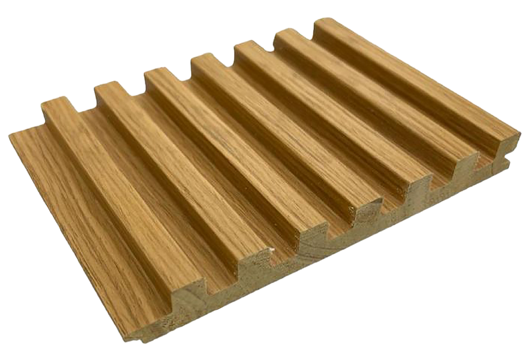 7 Grid Slat Panel - Teak (J Collection)
