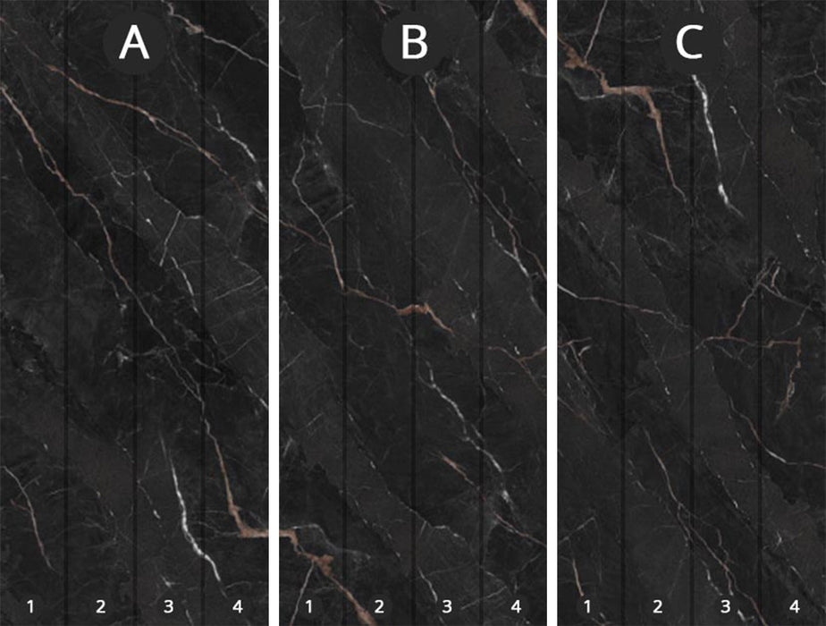 Marble Look Wall Panels, Noir Saint Laurent Marble Effect Wall Panels, Matte