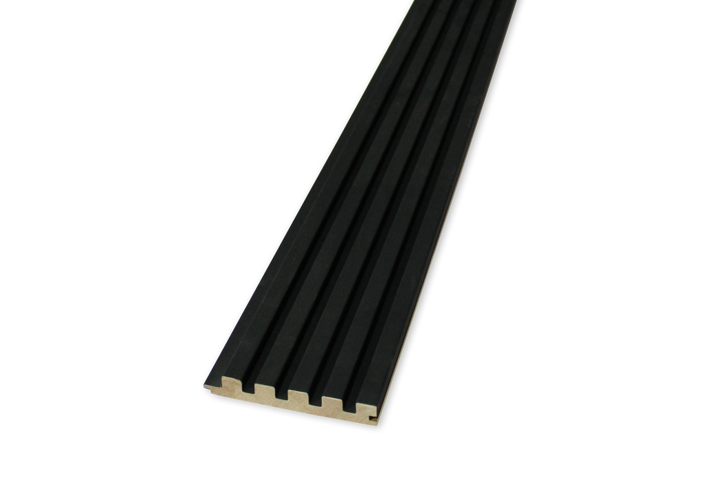 5 Grid Wide Slat Panel - Black (J Collection)
