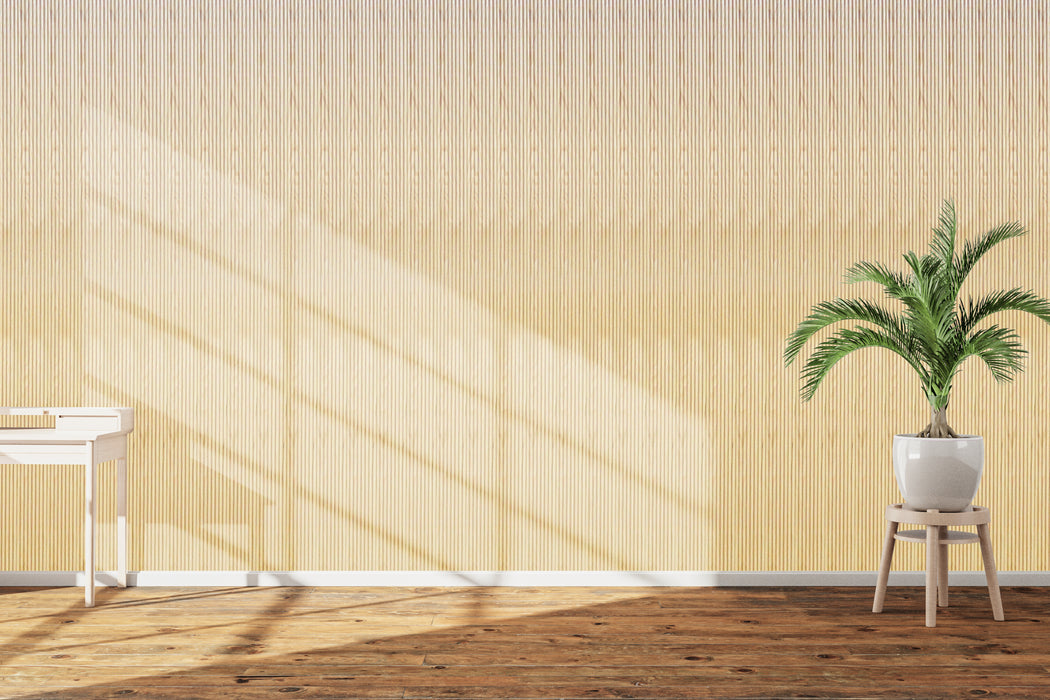 8 Half Round Slat Panel - Natural Oak Veneer (J Collection)