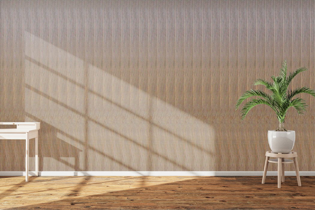 8 Half Round Slat Panel - Walnut Veneer (J Collection)
