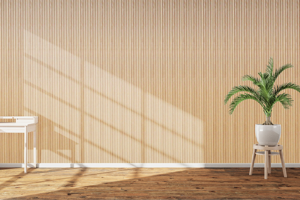 6 Half Round Slat Panel - Natural Oak Veneer (J Collection)