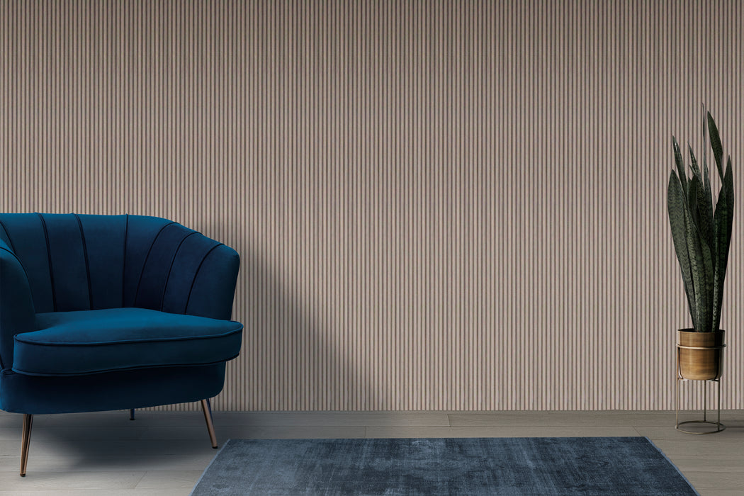 5 Grid Wide Slat Panel - Walnut (J Collection)