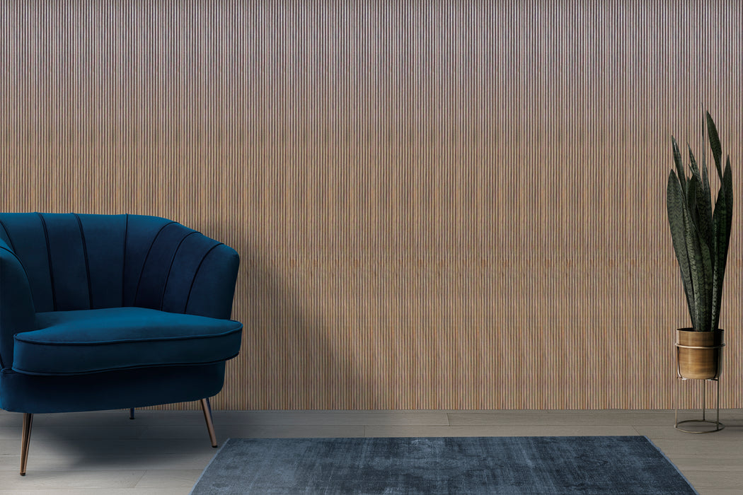 8 Half Round Slat Panel - Walnut Veneer (J Collection)