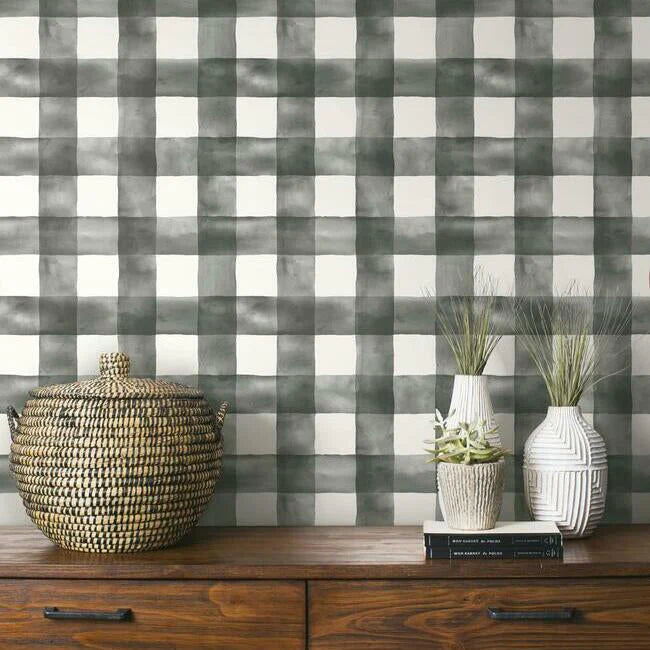 Watercolor Check Premium Peel + Stick Wallpaper PSW1169RL