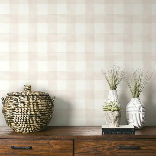Watercolor Check Premium Peel + Stick Wallpaper PSW1170RL
