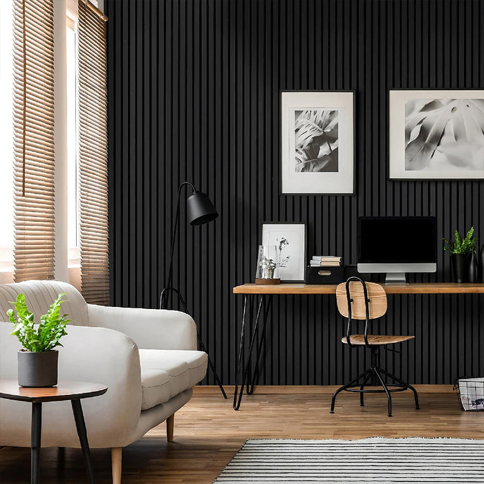 10FT Acoustic Panel - Matte Black Veneer