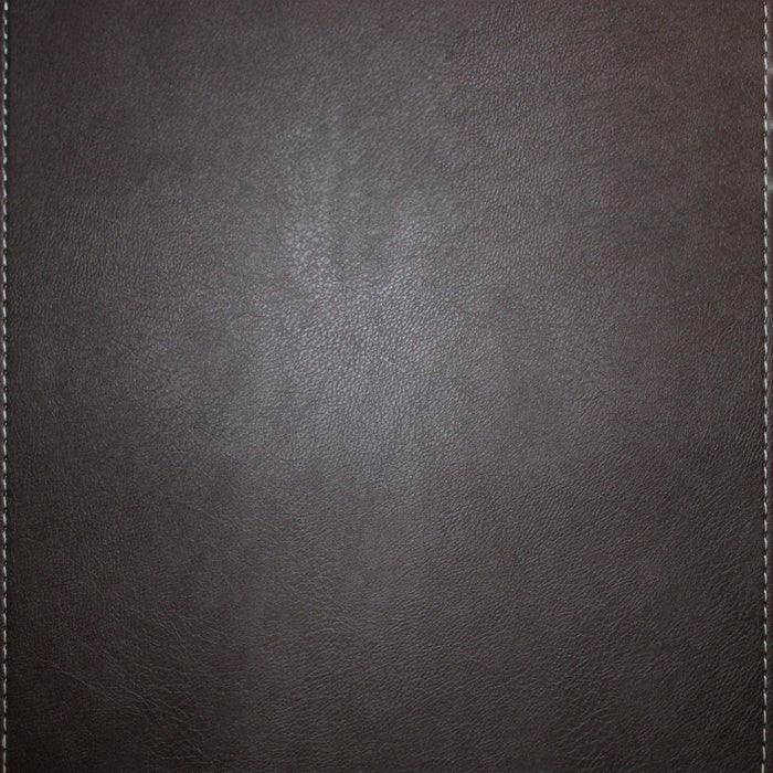 Leather Grain Wall Panel with Stitches - Dark Gray (#526)