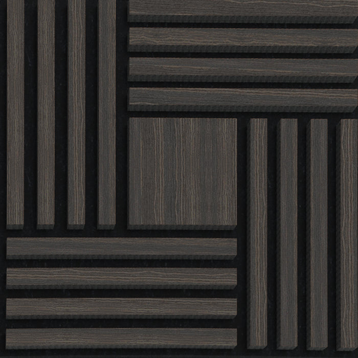 2FT Block Strips Acoustic Panel - Smoked Oak (Pack of 4)