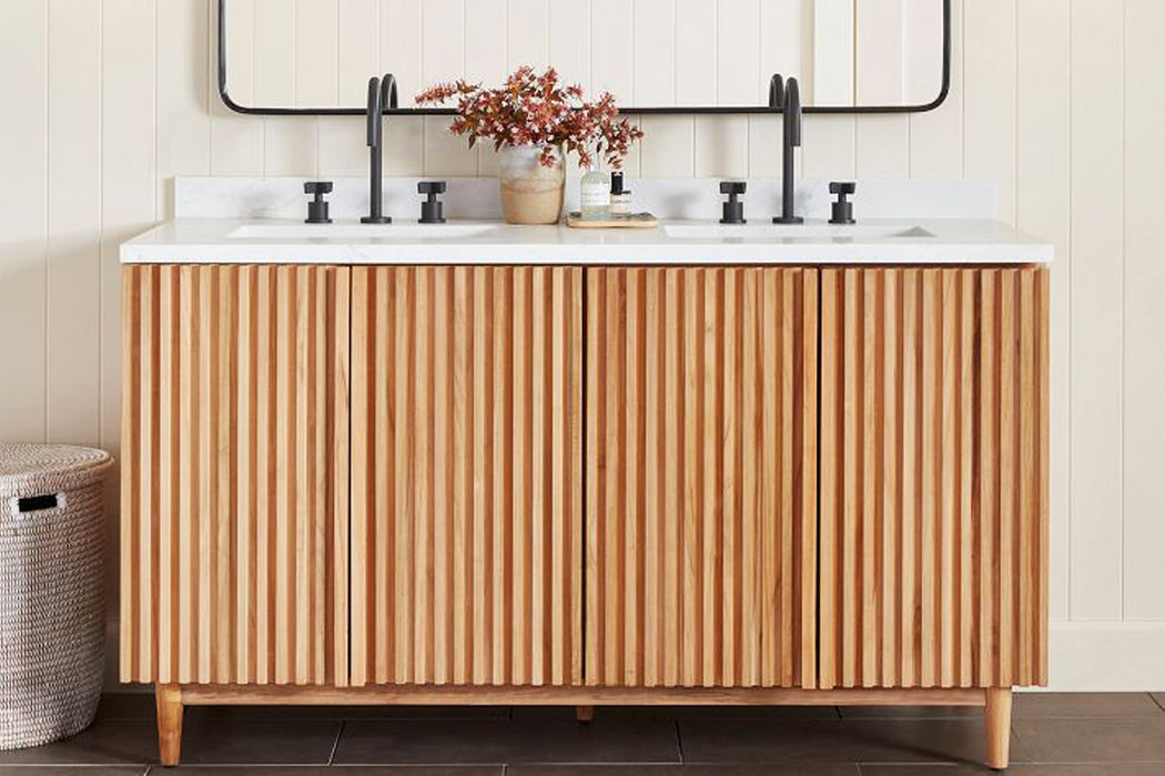 7 Grid Slat Panel - Teak (J Collection)