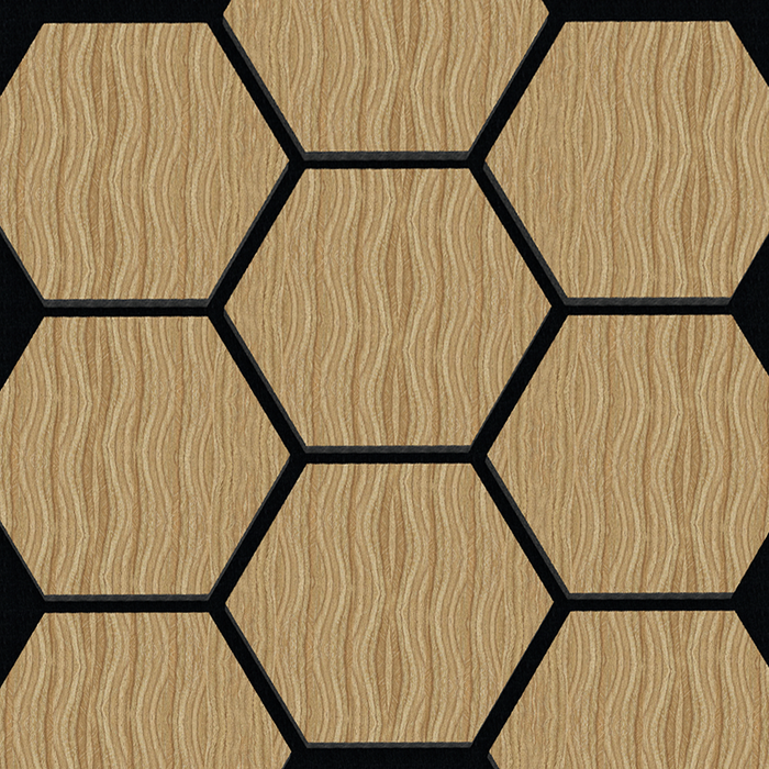 Hexagon Acoustic Panel - Walnut (16 SQ. FT., Pack of 3)
