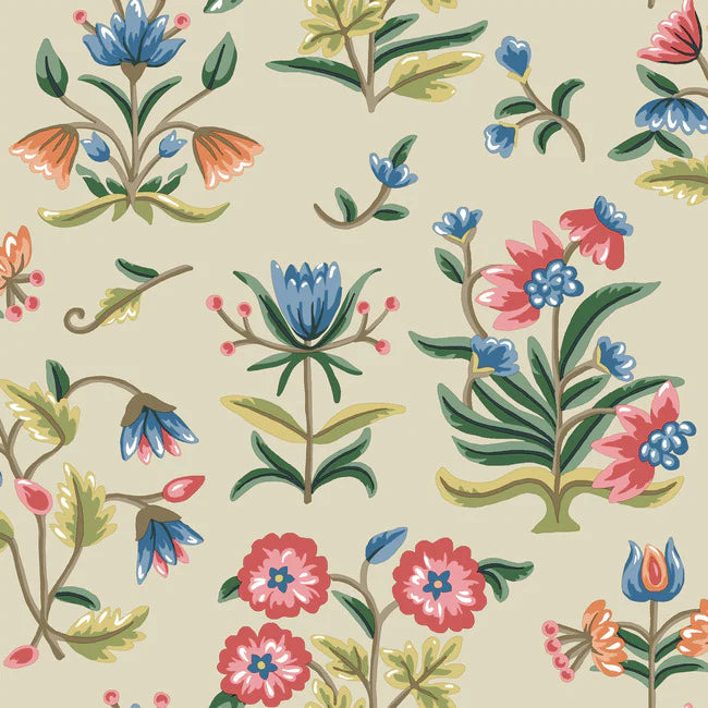 Heirloom Floral Premium Peel Wallpaper PSW1447RL