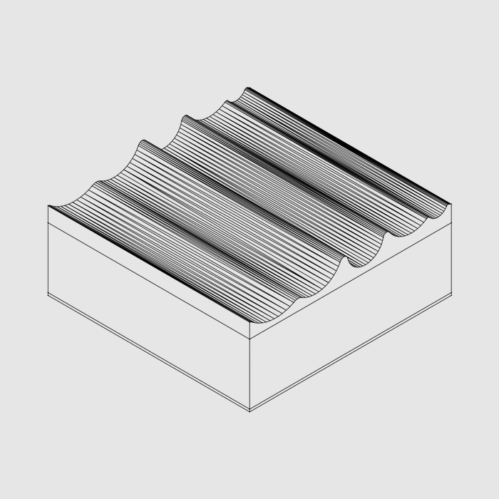 Decorative Milled Panel  WAVE PLUS