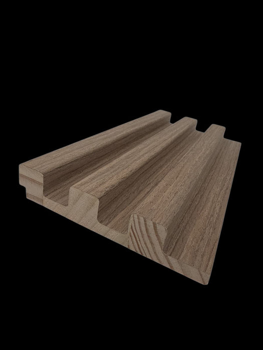 3 Grid Cubic Slat Panel - Walnut Wood Veneer (J Collection)