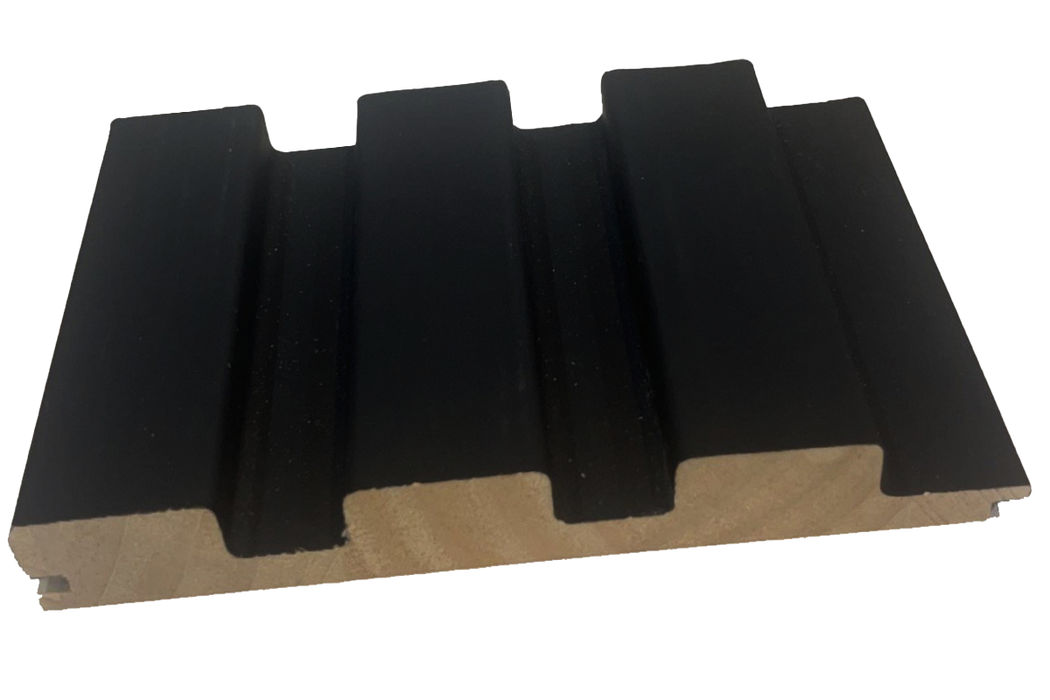 3 Grid Slat Panel - Black (J Collection)
