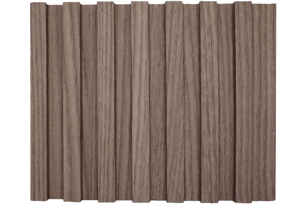 7 Stripe Fluted Leather Panel - Gray Wood (#606)