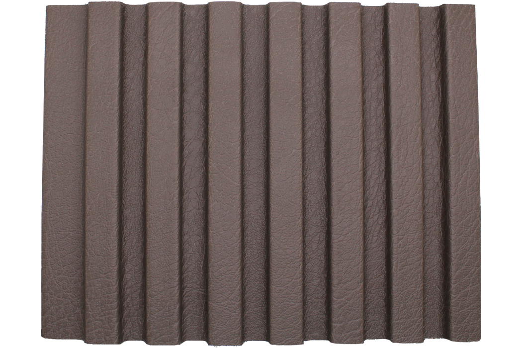 7 Stripe Fluted Leather Panel - Gray (#510)