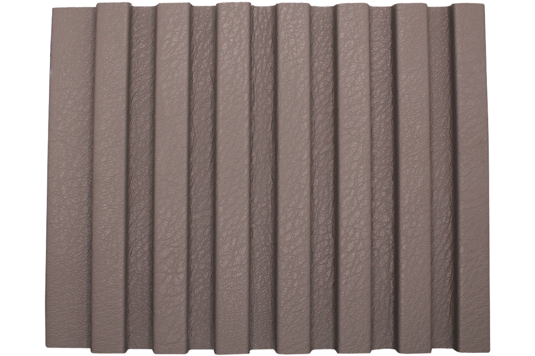 7 Stripe Fluted Leather Panel - Light Gray (#524)