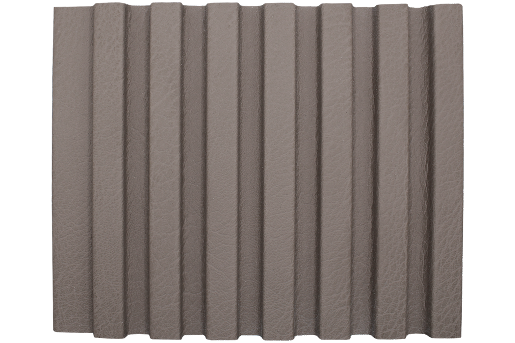 7 Stripe Fluted Leather Panel - Tan (#502)