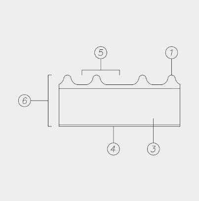 Decorative Milled Panel  WAVE P12/19