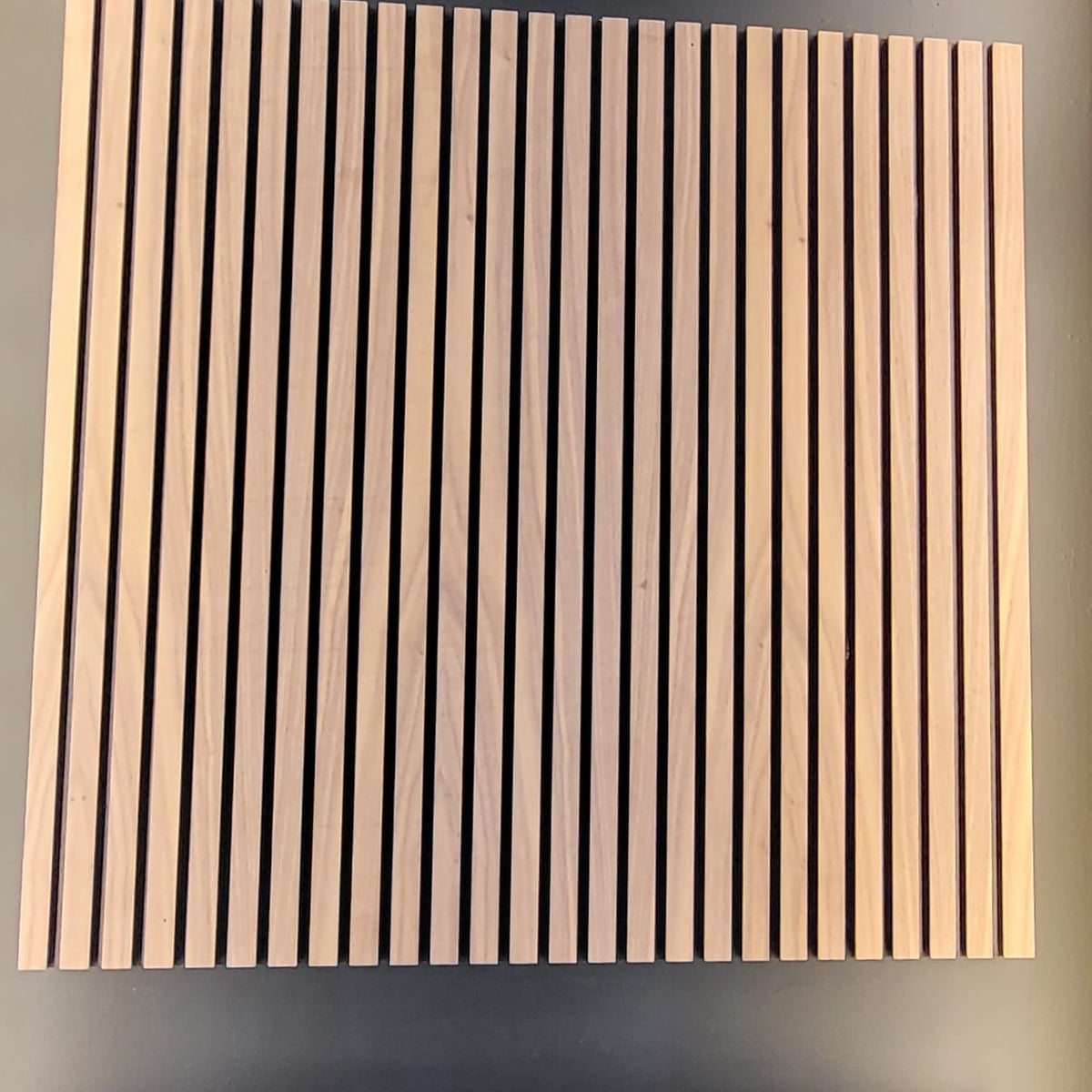 Stripo Rib Black MDF Core - White Oak Veneer Finish — WALLS Decor