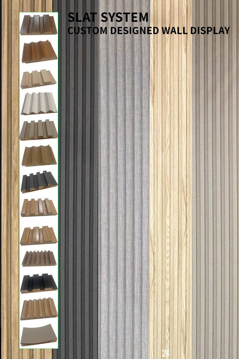 Slat system wall Display (per SQFT) — WALLS Decor